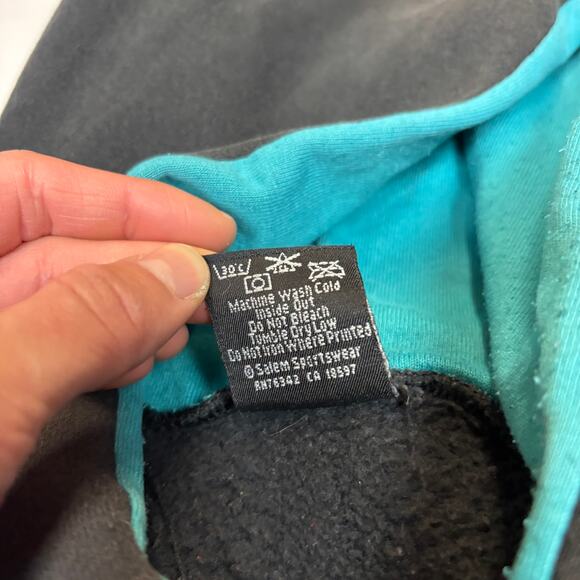 Vintage 90s Miami Dolphins Hoodie Men's XL Front Row Salem Sportswear - Picture 7 of 13